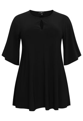 Tunic wide bottom circle sleeve DOLCE - black  - #4