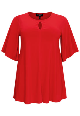 Tunic wide bottom circle sleeve DOLCE - red  - #4