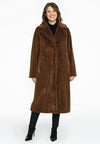 Blazer coat faux fur - mid brown