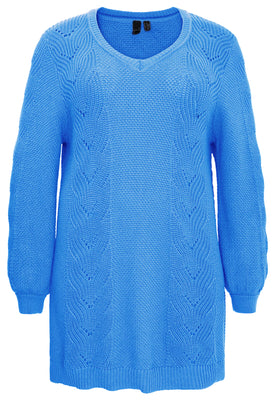 Pullover cable KNIT - light blue - #1