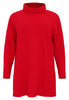 Pullover high neck RIB - red  - #3