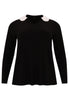 Shirt with pearl collar DOLCE - black  - #3