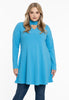 Tunic wide bottom collar DIAGONAL - light blue