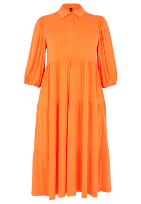 Dress puff sleeve DOLCE - orange  - #4