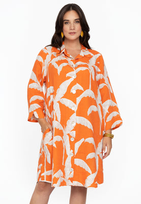 Blouse-jacket PALM TREE - orange  - #1