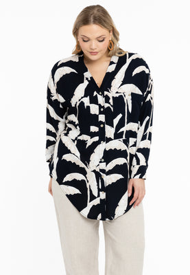 Blouse oversized PALM TREE - blue - #1