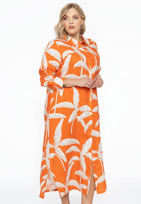 Blouse long PALM TREE - orange  - #1