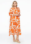 Blouse long PALM TREE - orange 