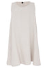 Dress A-line LINEN - light brown - #4