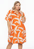 Dress collar PALM TREE - orange 