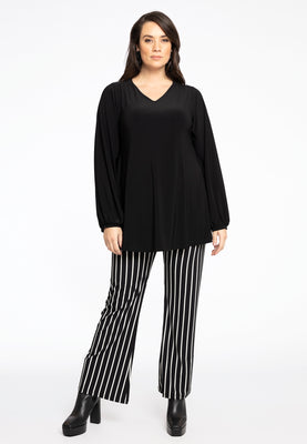 Trousers Bootleg STRIPES - black  - #1