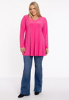 Tunic V-neck pleat DOLCE - pink