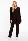 Tunic V-neck pleat DOLCE - brown