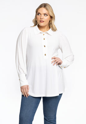 Blouse flare puff sleeve DOLCE - ecru - #1