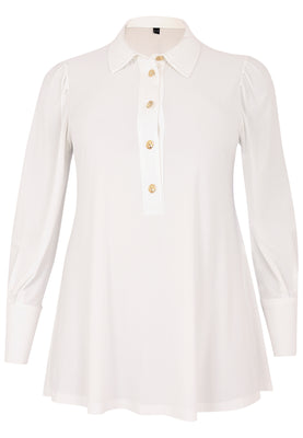 Blouse flare puff sleeve DOLCE - ecru - #4