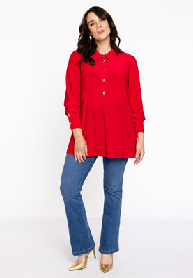 Blouse flare puff sleeve DOLCE - red  - #2