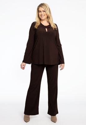 Tunic V-neck opening DOLCE - brown - #2