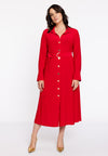 Dress Buttoned Long DOLCE - red 