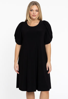 Dress puff sleeve DOLCE - black  - #1