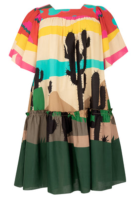 Dress flounces CACTUS - green  - #4