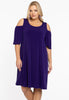 Dress cut out shoulder DOLCE - purple 