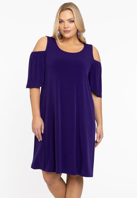 Dress cut out shoulder DOLCE - purple  - #1