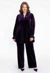 Tunic wide bottom VELOURS - purple 