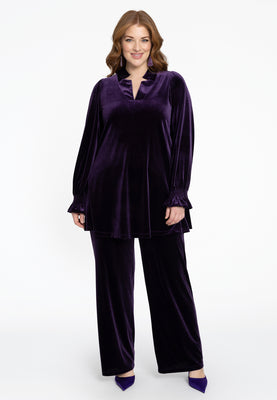 Trousers long VELOURS - purple  - #1