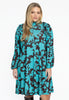 Dress A-line JONES - turquoise