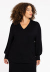 Sweater V-neck LOUNGE - black 