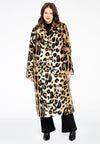 Coat faux fur LEOPARD - brown