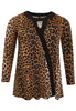 Tunic flare asymmetric LEOPARD - brown - #4