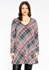 Tunic wide bottom CHECK - black 