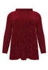 Shirt A-line turtle neck SPARKLE - red  - #3