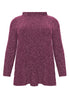 Shirt A-line turtle neck SPARKLE - pink - #3