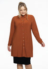 Blouse gold buttons DOLCE - mid brown