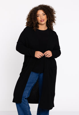 Cardigan long Woolmix - black  - #1