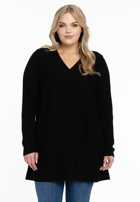 Pullover V-neck - black  - #1