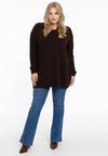 Pull v-neck cashmere - brown