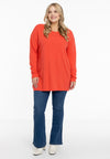 Pull v-neck cashmere - orange 