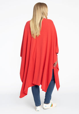 Poncho cashmere - light red - #3