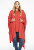 Poncho cashmere - light red