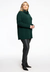 Pullover high neck rib - dark green