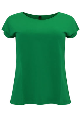 T-shirt cap sleeves COTTON - green  - #3