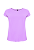 T-shirt cap sleeves COTTON - light purple - #4