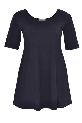 Tunic wide bottom COTTON - blue - #4