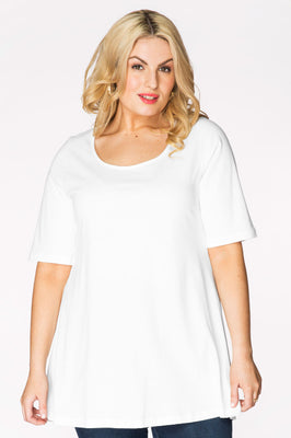 Tunic flare COTTON - white  - #1