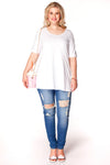 Tunic flare COTTON - white 