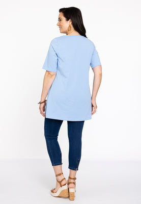 Tunic flare COTTON - light blue - #3