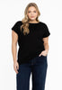 T-shirt cap sleeves wide VISCOSE - black 